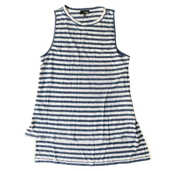 Aritzia Wilfred Free Striped Tank Top Sleeveless White Blue Linen Size XXS - Picture 2 of 11